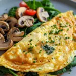 Spinach and Mushroom Omelette