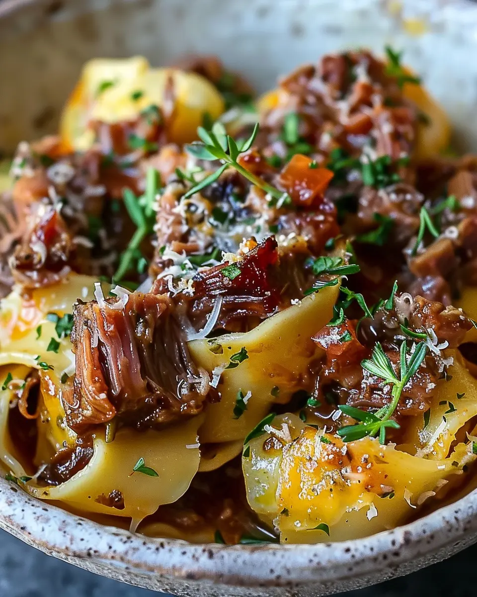 Dutch Oven Short Rib Ragu: Indulgent Pappardelle Delight
