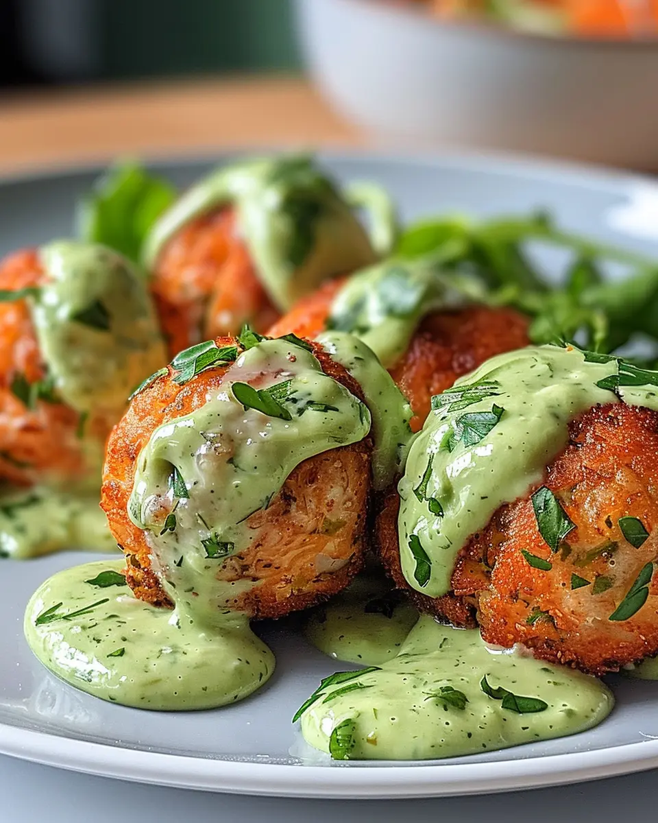 Salmon Balls with Creamy Avocado Sauce: Easy &amp; Healthy Delight