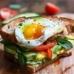 Healthy Avocado Egg Breakfast Sandwich