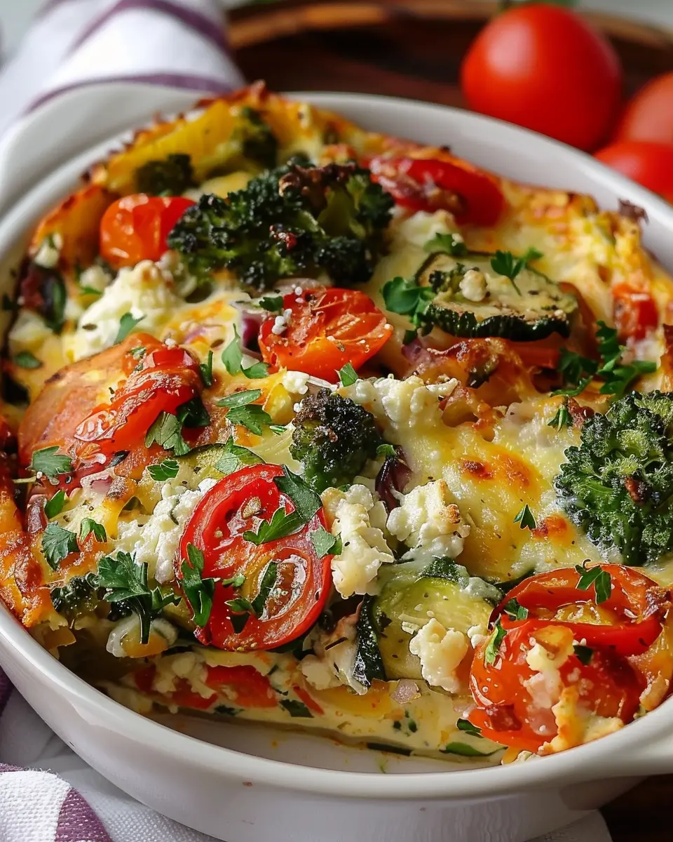 High-Protein Veggie Bake: A Cozy Cottage Cheese Delight