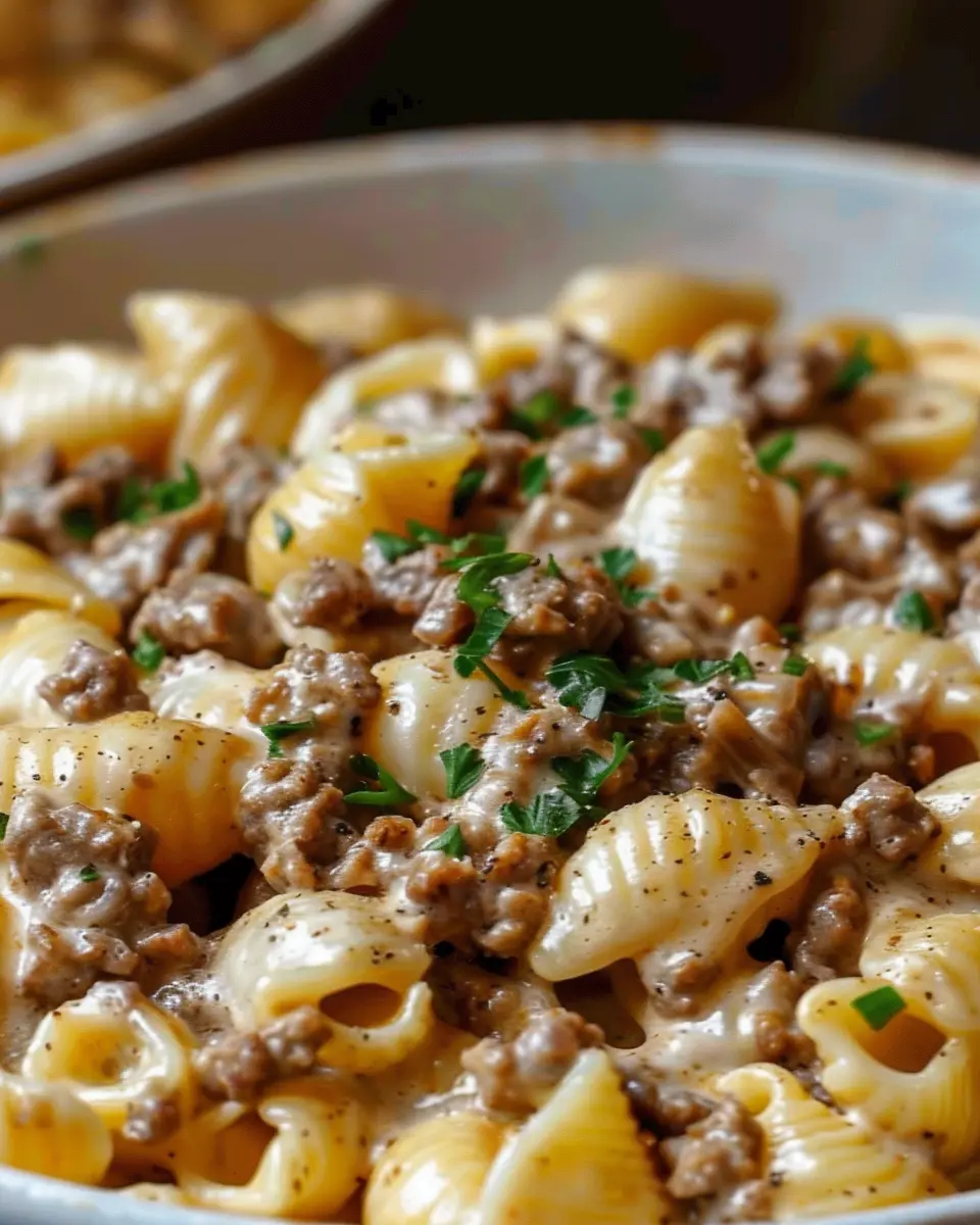 Irresistible Creamy Beef and Shells: A Quick Family Favorite