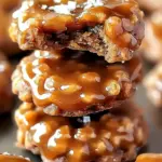 No Bake Salted Caramel Cookies