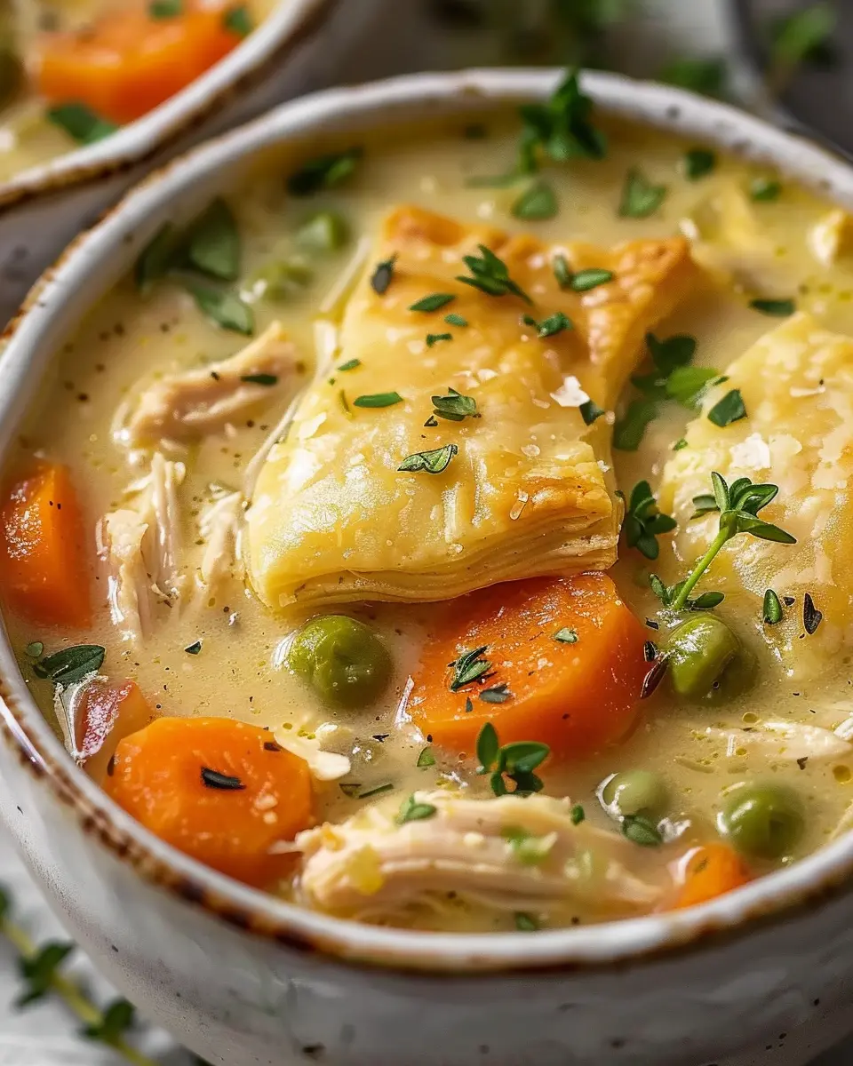 High Protein Chicken Pot Pie Soup: Comforting &amp; Guilt-Free Delight
