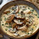 Creamy Rotisserie Chicken Mushroom Soup