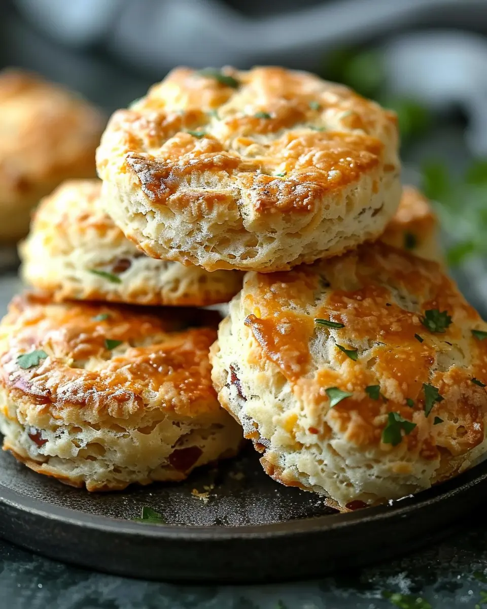 Breakfast Protein Biscuits with Turkey Bacon and Chicken Ham Delight