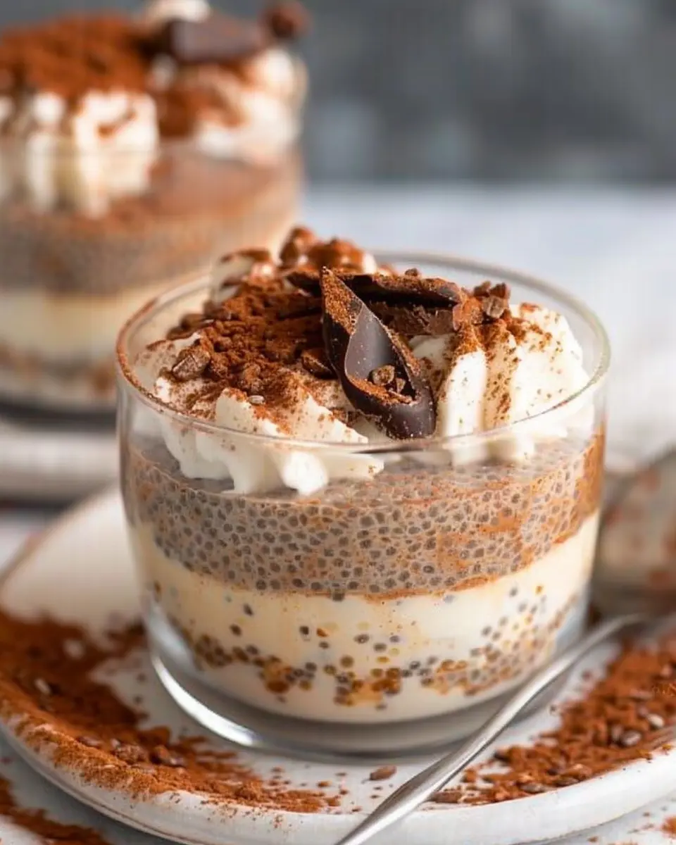 Tiramisu Chia Pudding with Greek Yogurt: A Healthy Indulgence