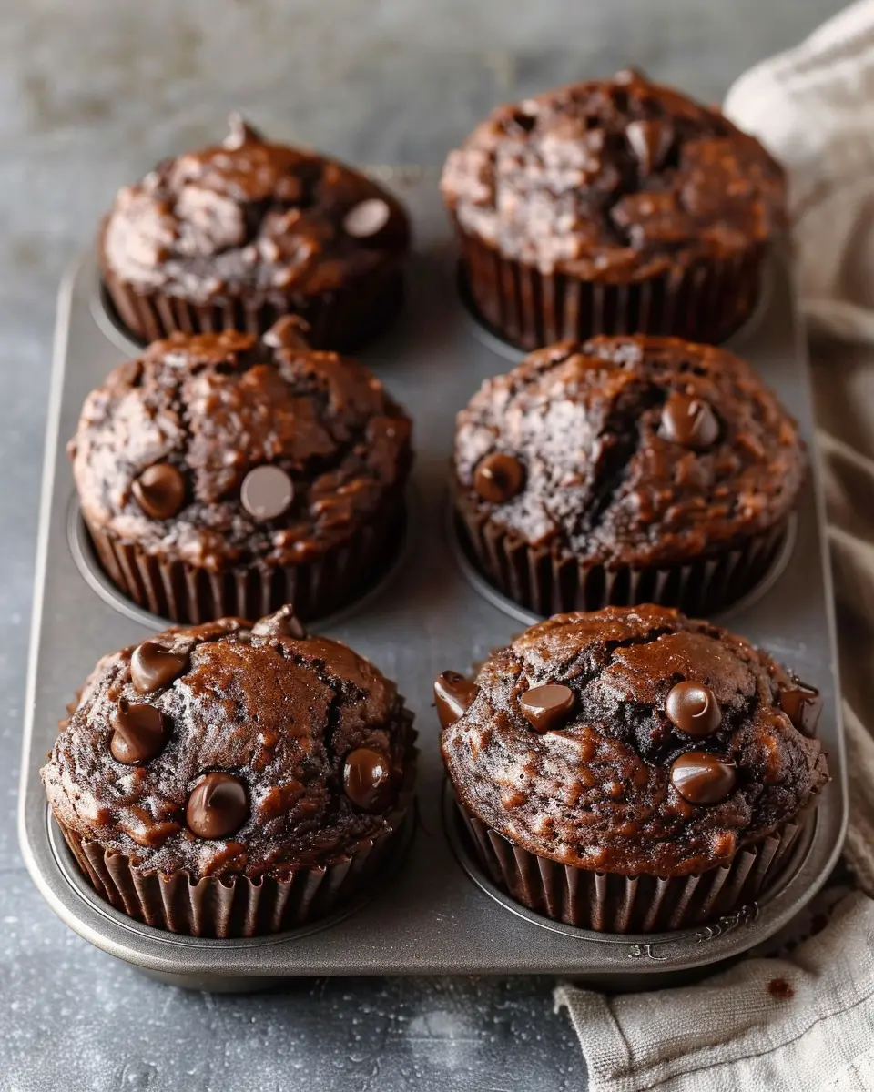 One Bowl Chocolate Greek Yogurt Banana Muffins for Easy Baking Joy
