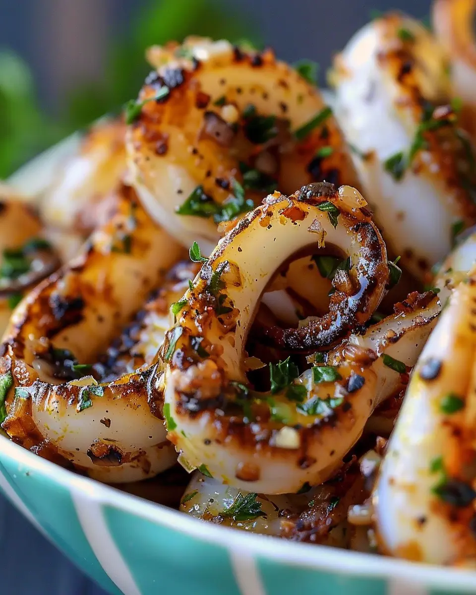 Garlic Parsley Grilled Squid Tapas: Easy and Flavorful Delight
