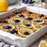 High-Protein Lemon Blueberry Baked Oatmeal