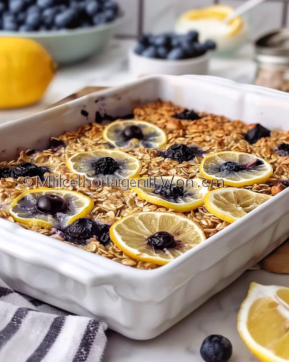 High-Protein Lemon Blueberry Baked Oatmeal to Energize Your Day