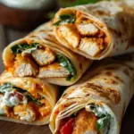 Crispy Air Fryer Chicken & Mozzarella Wraps