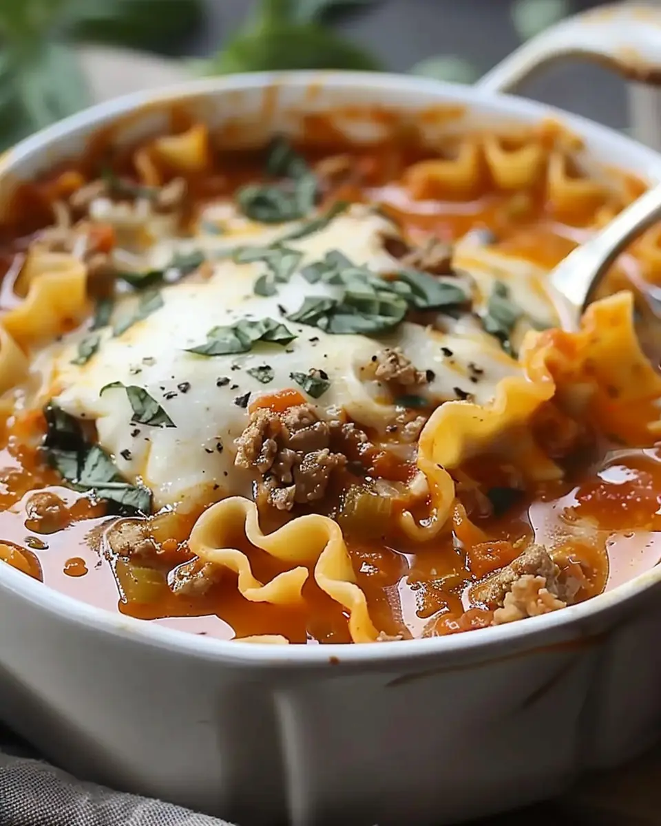 Mouthwatering One Pot Lasagna Soup: Easy Comfort Food for All