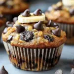 Indulgent Healthy Chocolate Chip Banana Muffins