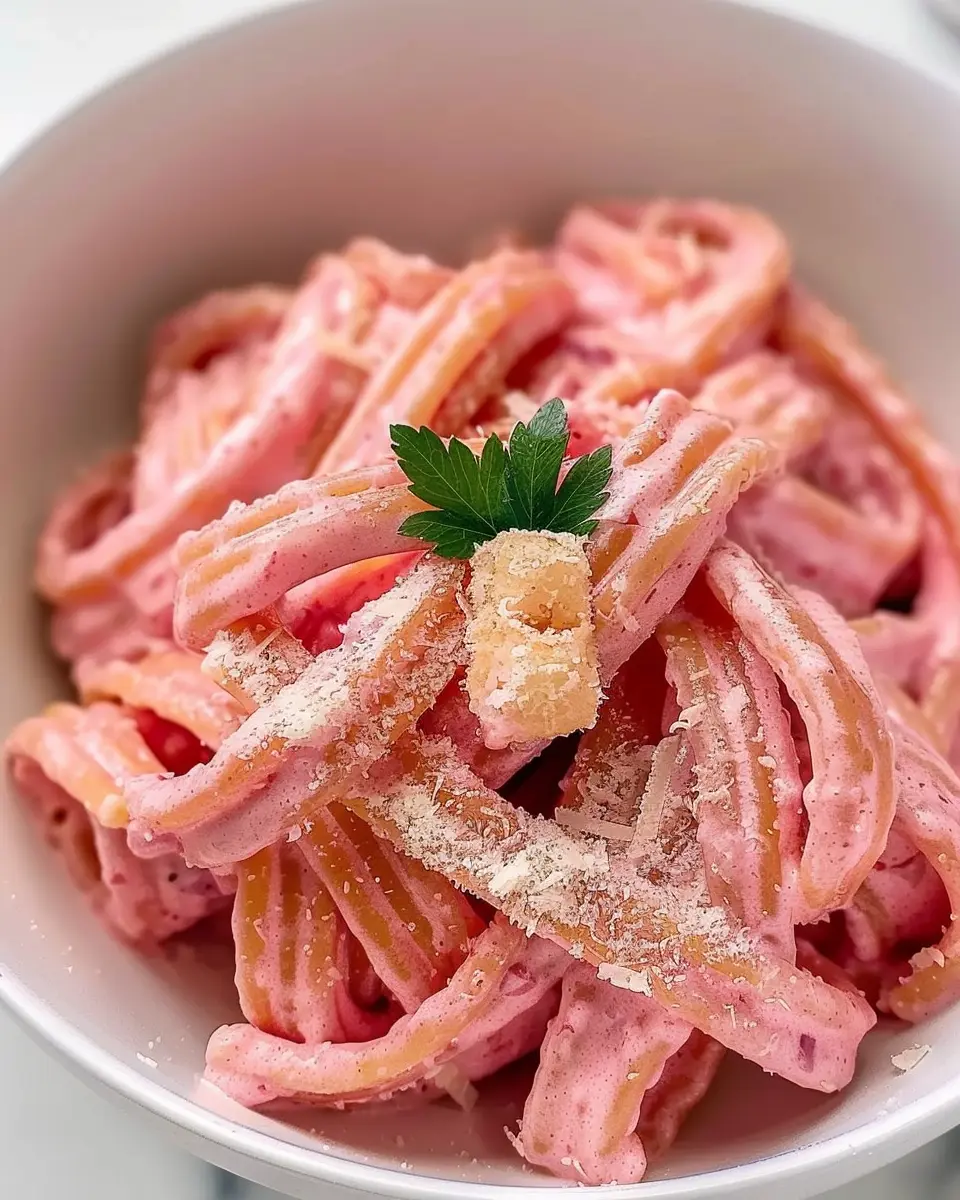 Quick Valentine’s Day Pink Pasta: A Creamy Indulgence with Turkey Bacon