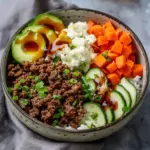 Ground Beef Hot Honey Bowl