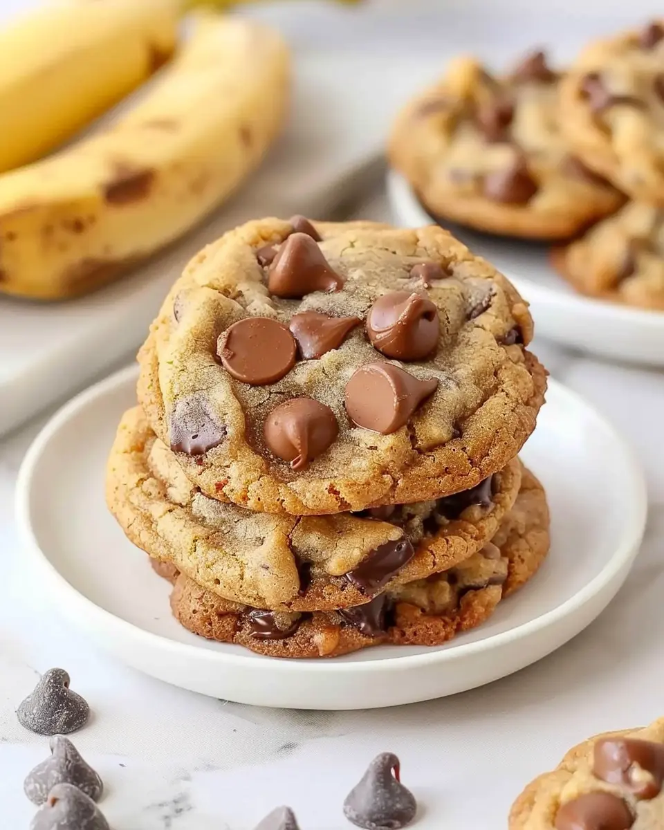 Chewy Banana Bread Chocolate Chip Cookies: The Best of Both Worlds