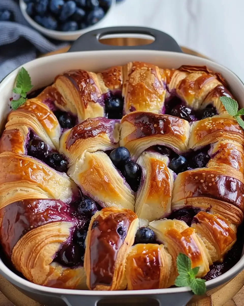 Blueberry Cream Cheese Croissant Casserole: A Decadent Breakfast Delight
